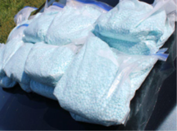 DOJ pills in bags
