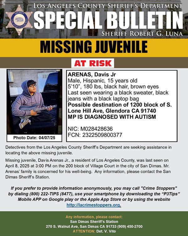 LASD missing Arenas