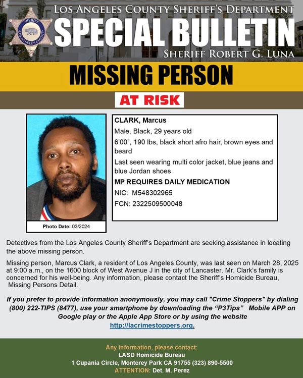 LASD missing Clark