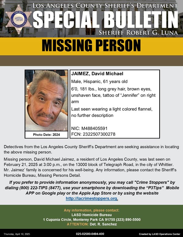 LASD missing Jaimez