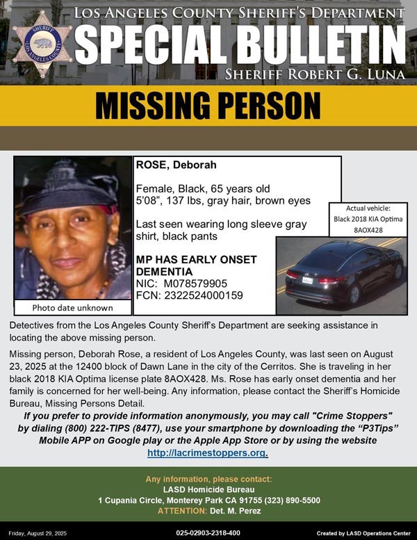 LASD missing Rose