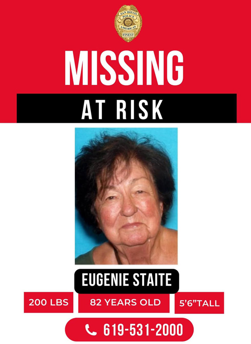 SDPD missing Staite