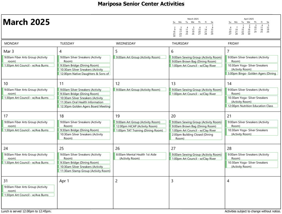 March Activities