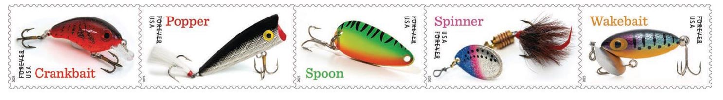 usps fishing lure stamps
