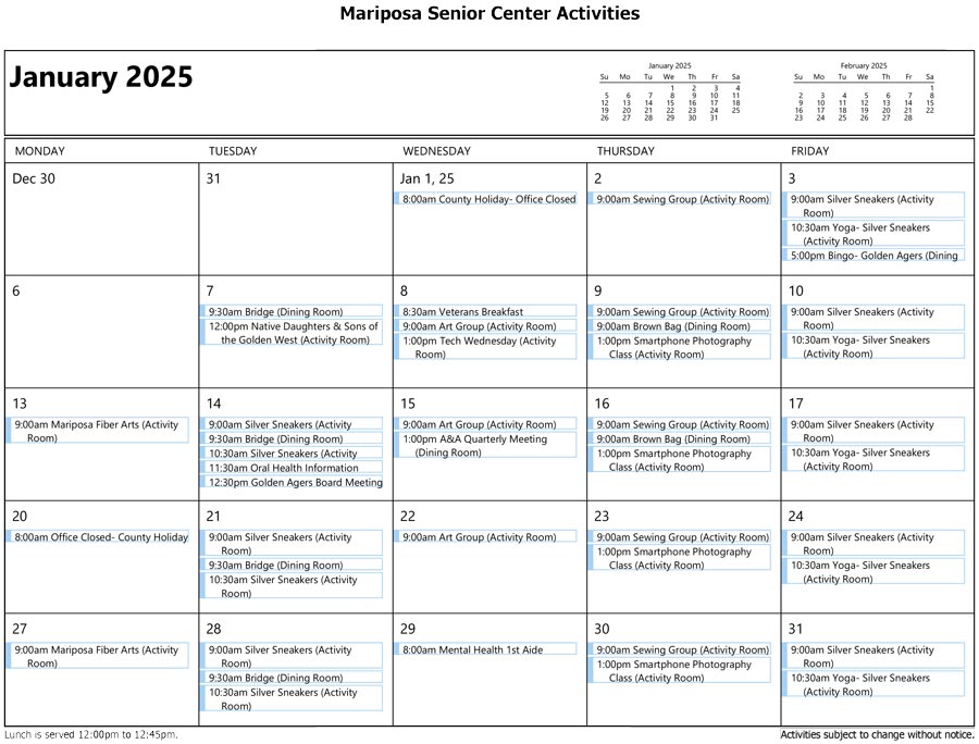 January Activities