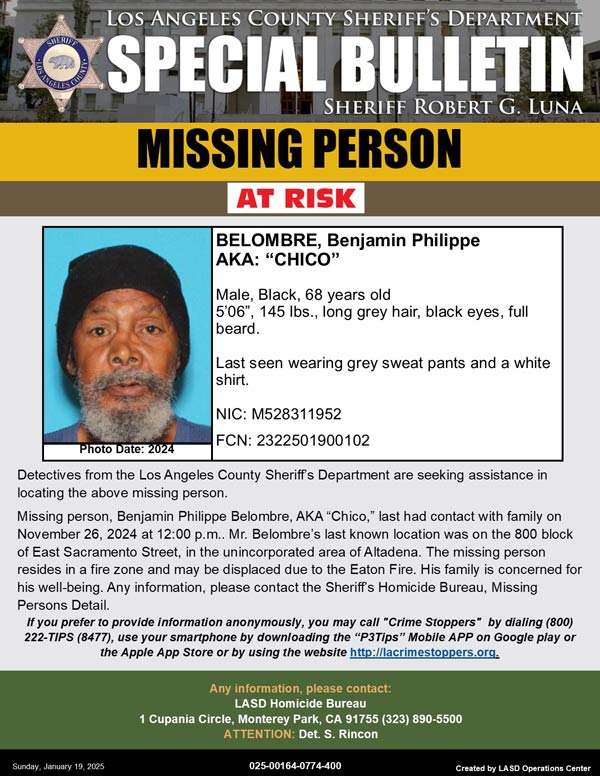 LASD missing Belombre