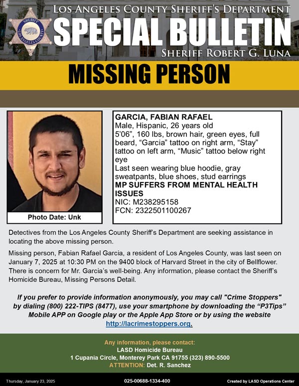 LASD missing Garcia