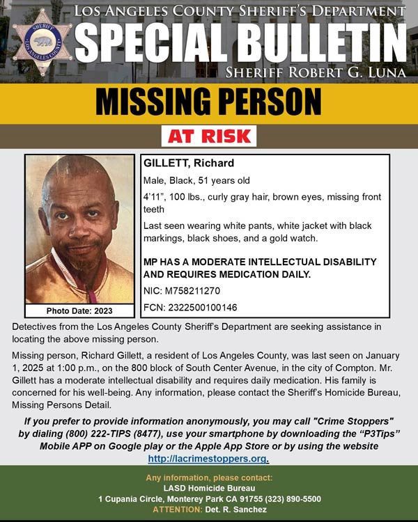LASD missing Gillett