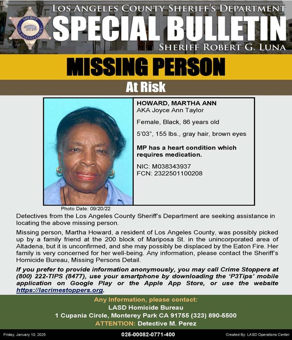LASD missing Howard