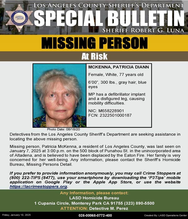 LASD missing McKenna