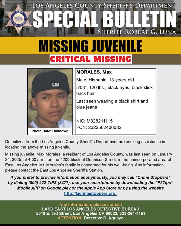 LASD missing Morales