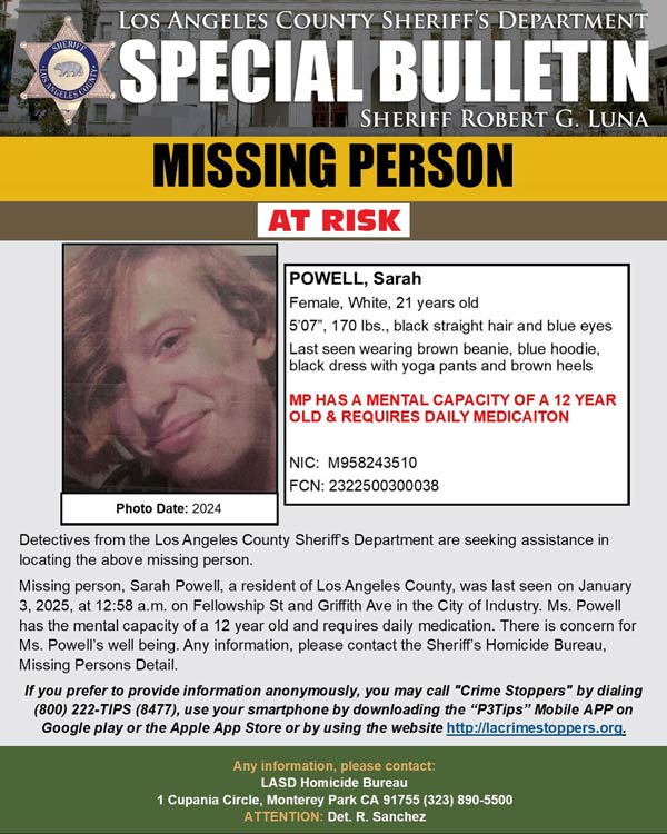 LASD missing Powell