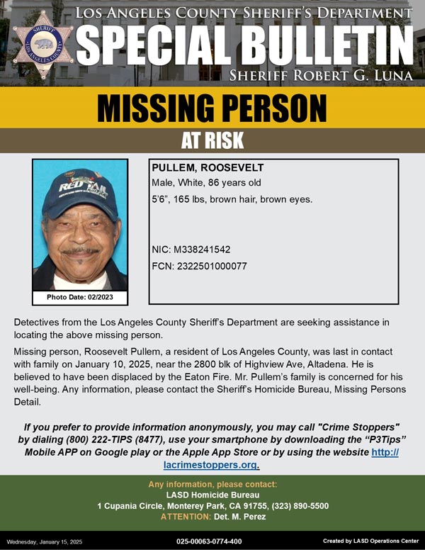 LASD missing Roosevelt