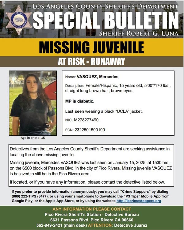 LASD missing Vasquez