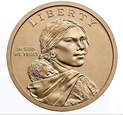 usmint126 2025 Native American $1 Coin Sacagawea carrying her infant son Jean Baptiste