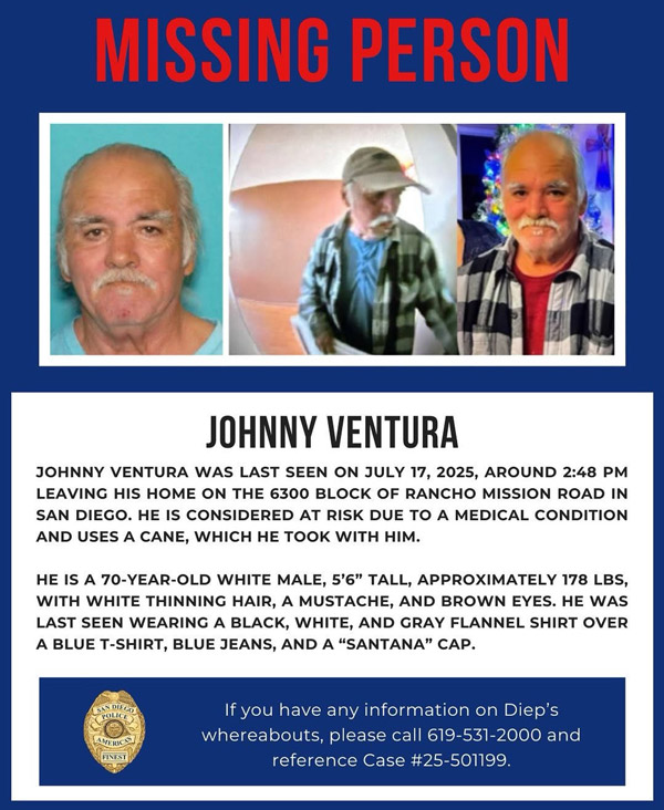 SDPD missing Ventura