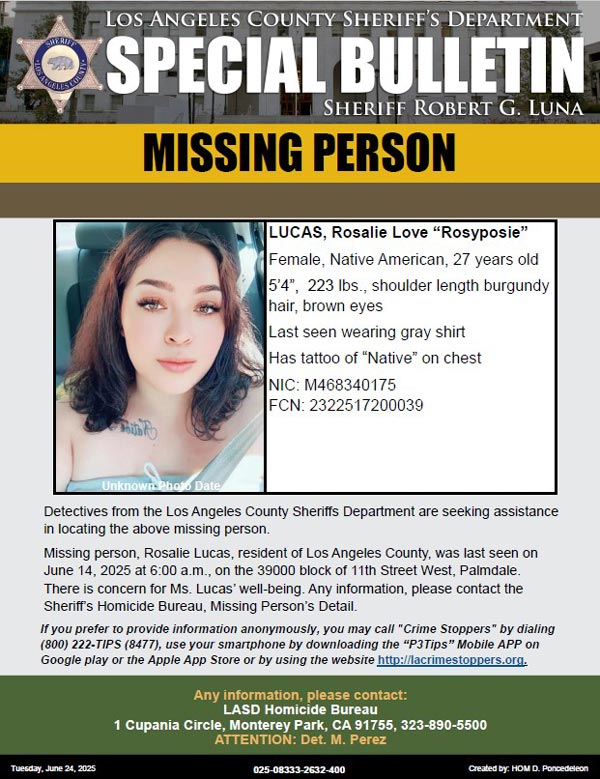 LASD missing Lucas