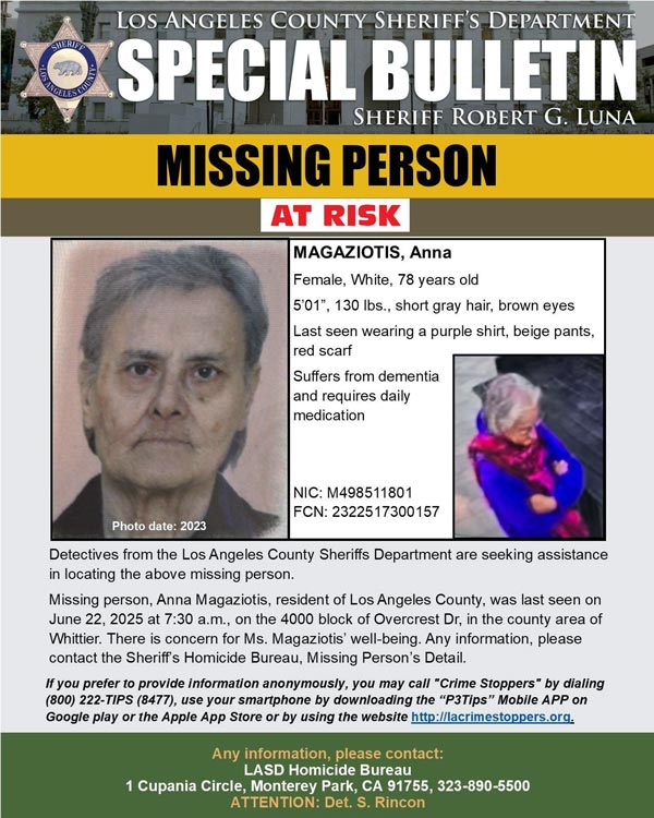 LASD missing Magaziotis