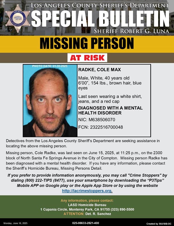 LASD missing Radke