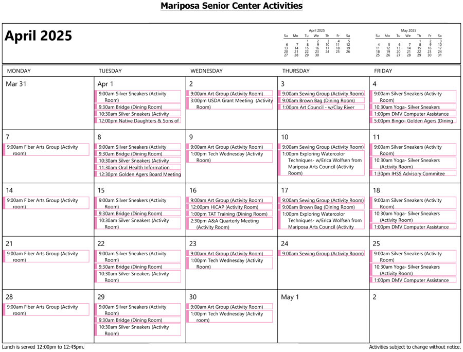 April Calendar