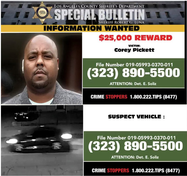 LASD wanted Pickett