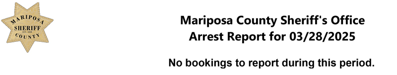 mariposa county booking report for march 28 2025