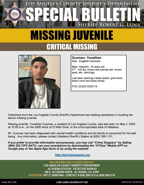 LASD missing Guzman