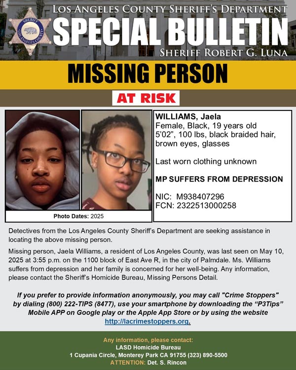 LASD missing Williams