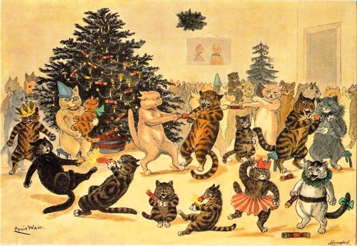 12 20 25 Louis Wain 1910 Cats Christmas Party 700