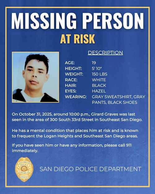 SDPD missing Graves