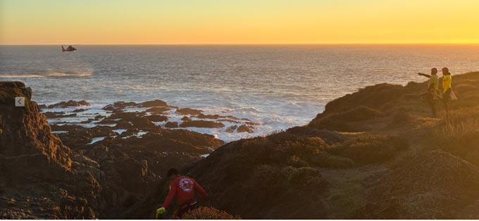 castateparks1123 Garrapata SP search for man swept into ocean 11.22