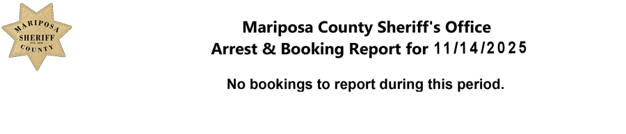 mariposa county booking report for november 14 2025