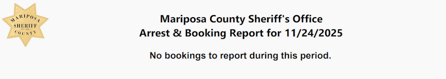 mariposa county booking report for november 24 2025