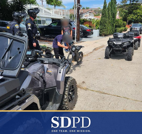 SDPD E motorcycles