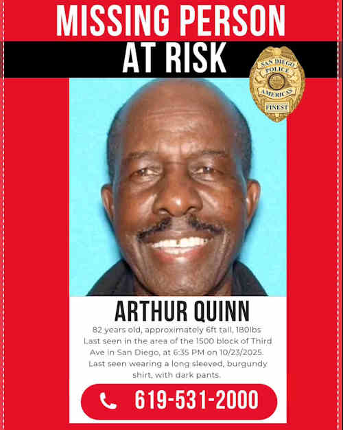 SDPD missing Quinn