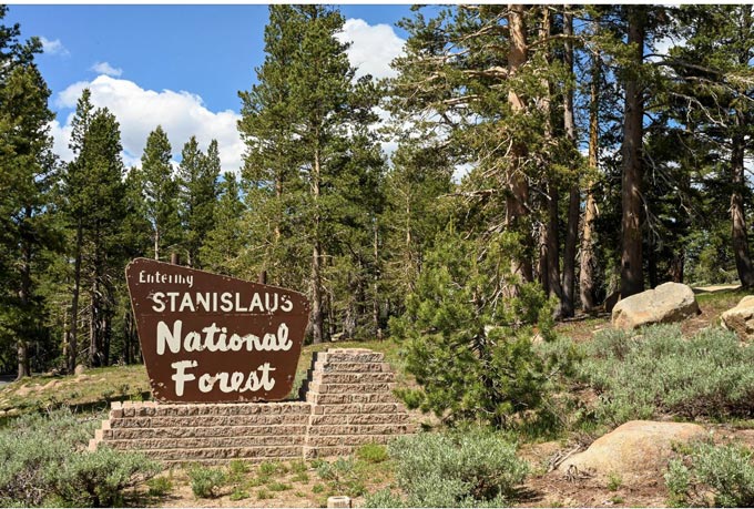Stanislaus National Forest sign credit usda