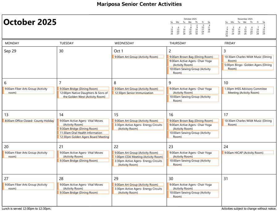 October Activity