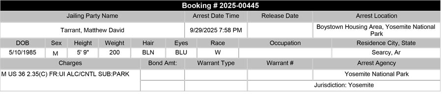 mariposa county booking report for september 29 2025 3
