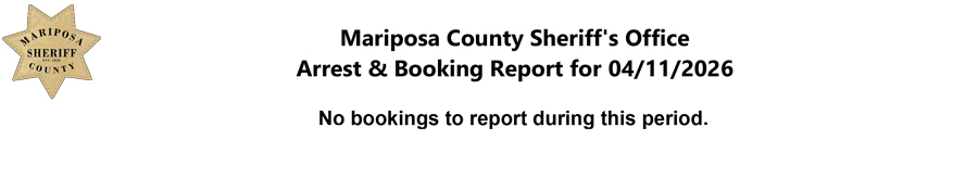mariposa county booking report for april 11 2026