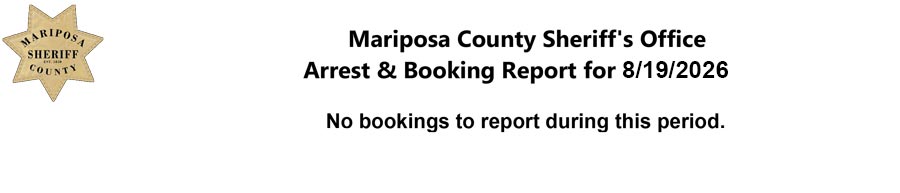 mariposa county booking report