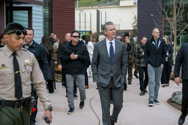 CDCR Gov Newsom at SQRC