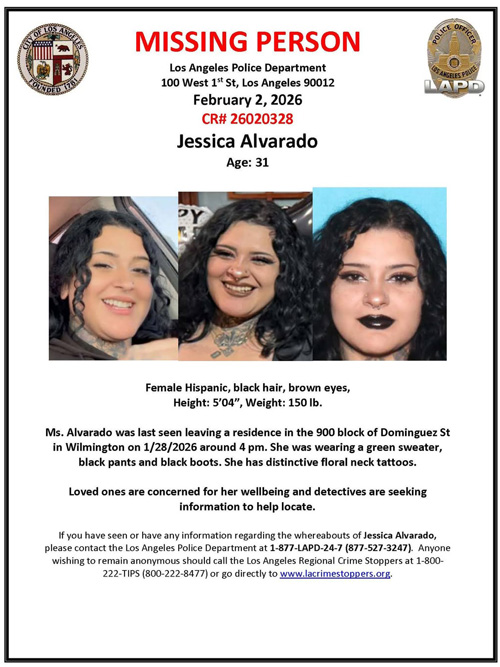 LAPD missing Jessica Alvarado