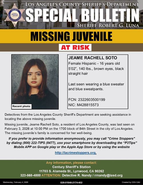 LASD missing Soto