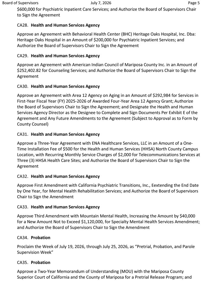 agenda agenda