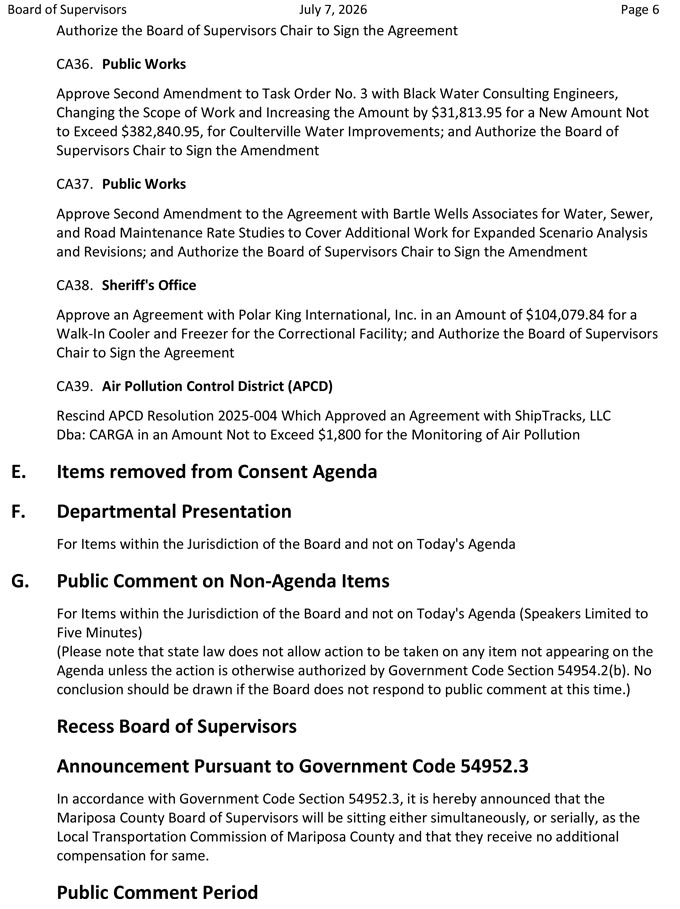 agenda agenda