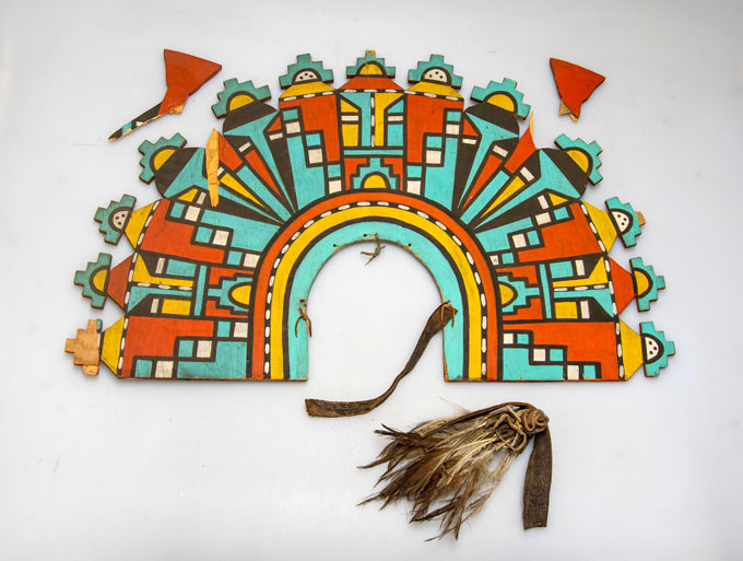 Grand Canyon damaged Hopi headpiece