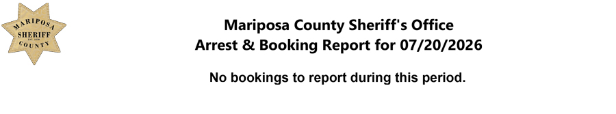 mariposa county booking report mariposa county booking report