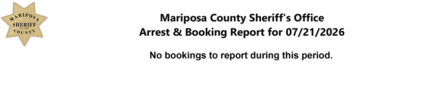 mariposa county booking report