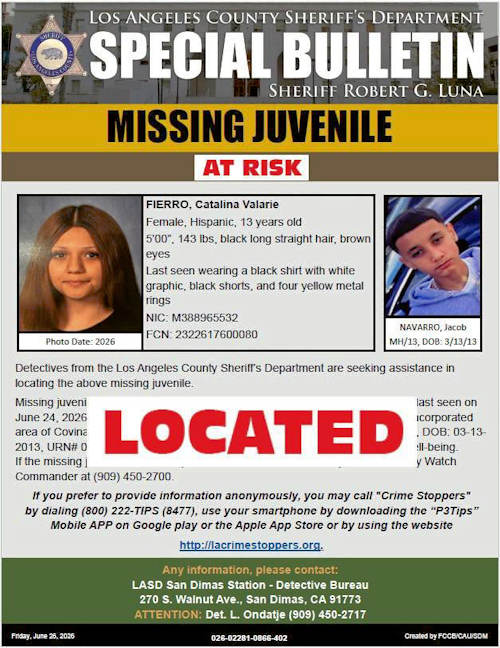 LASD missing person Fierro