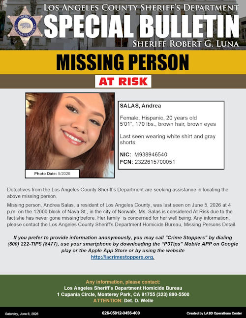 LASD missing Salas